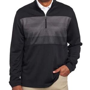 Pebble Beach men's performance 1/4 zip golf pullover Black Dri-Luxe Size Medium